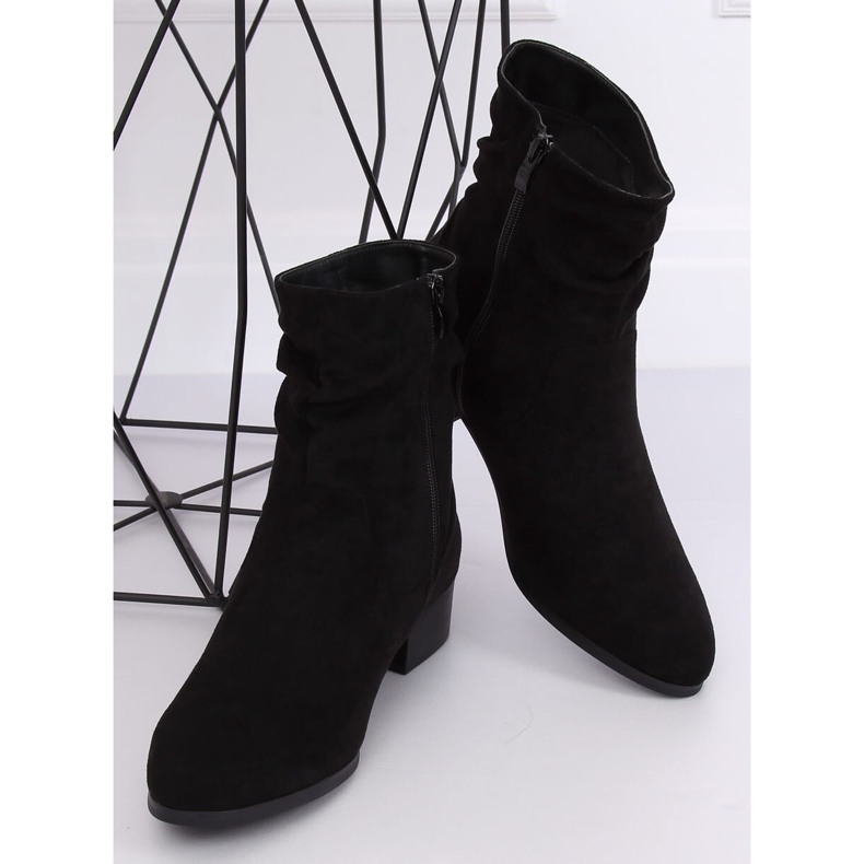 Klasické černé dámské boty YK-101 Black černý 2
