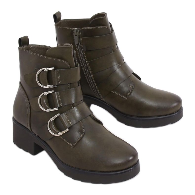 Zelené dámské boty BZ66010-KB zelené zelený 1