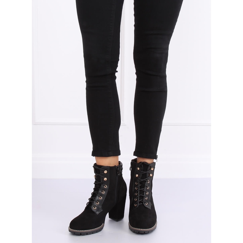 Černé vysoké podpatky 995-37 černé černá 2