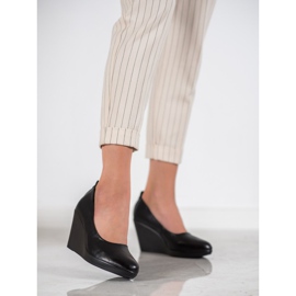 J. Star Pohodlné černé lodičky černý 2