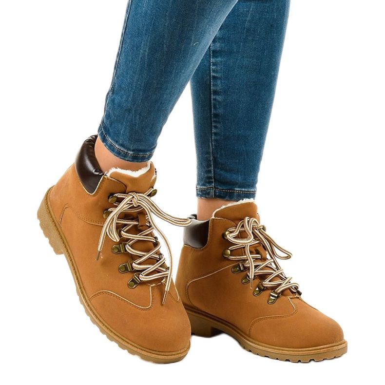 Velbloudí zateplené boty DS1702 hnědý 1