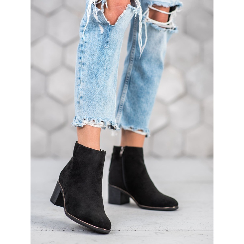 Goodin Černé semišové boty černá 2 Goodin Černé semišové boty černá 2