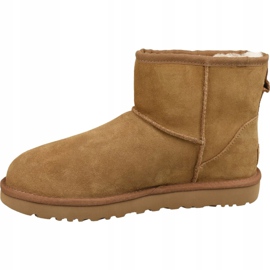 Boty Ugg Classic Mini Ugg Rubber Logo W 1108231-CHE hnědý 1 Boty Ugg Classic Mini Ugg Rubber Logo W 1108231-CHE hnědý 1