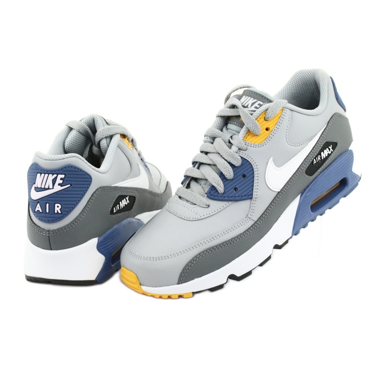 Nike Air Max 90 Ltr Gs Jr 833412-026 bílý modrý šedá 4 Nike Air Max 90 Ltr Gs Jr 833412-026 bílý modrý šedá 4