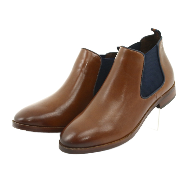 Hnědé kozačky Jodhpur Caprice 25327 hnědý námořnická modř 3