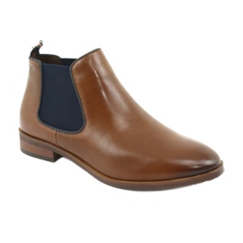 Hnědé kozačky Jodhpur Caprice 25327 hnědý námořnická modř 1