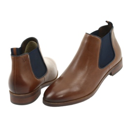 Hnědé kozačky Jodhpur Caprice 25327 hnědý námořnická modř 4