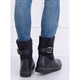Černé zateplené boty BM-9063 černé černý 1