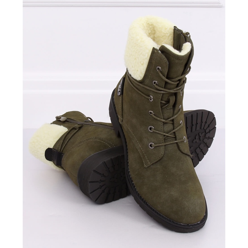 Zelené šněrovací boty K-9926 Green zelený 1