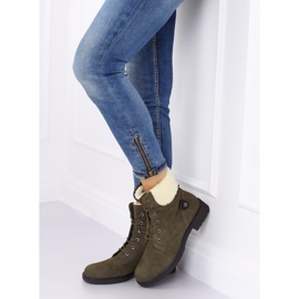 Zelené šněrovací boty K-9926 Green zelený 2