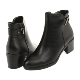 M.Daszyński Černé zateplené zipové boty Daszyński SA153 černá 4 M.Daszyński Černé zateplené zipové boty Daszyński SA153 černá 4