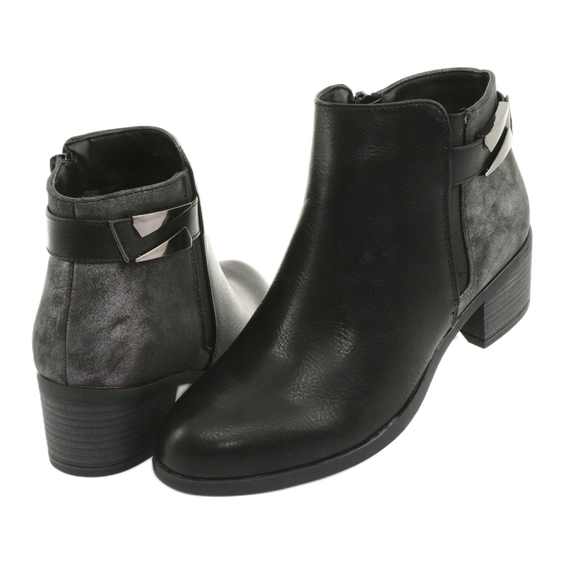 M.Daszyński Boty Jodhpur Daszyński 1919 černá spona černý šedá 4