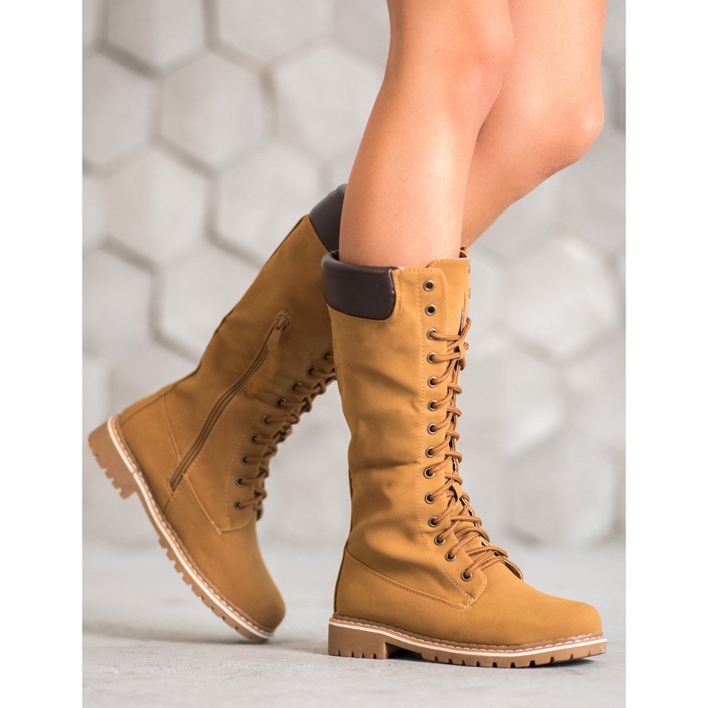 Seastar Teplé šněrovací boty hnědý 1