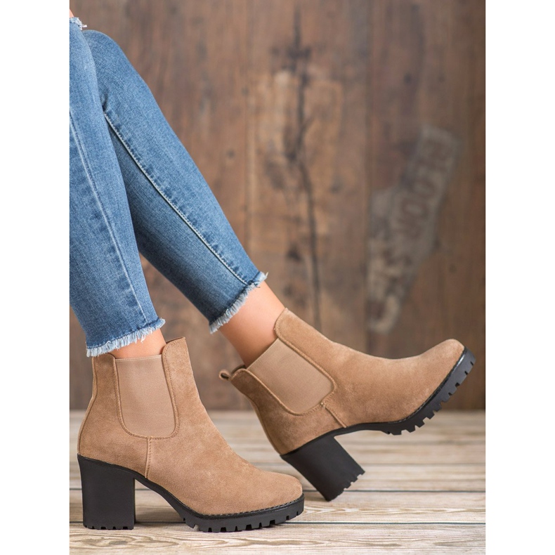 Queentina Chelsea Boty Na Baru hnědý 1