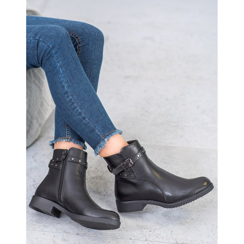 J. Star Teplé černé boty černý 2