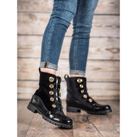 Seastar Velurové kozačky s žebrováním černý 2