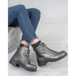 Bestelle Klasické šněrovací boty šedá 1