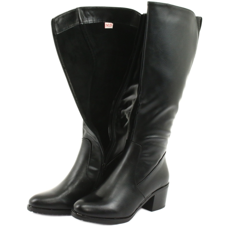 M.Daszyński Zateplené boty na vysokém podpatku Daszyński 153 černé černá 5