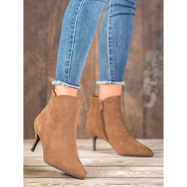 Kylie Semišové kozačky na vysokém podpatku hnědý 1