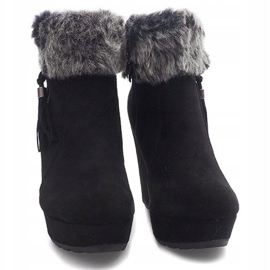 Boty na klínku 58-385 černé černá 2