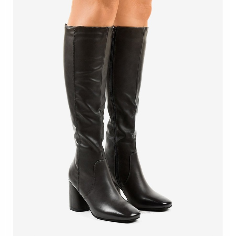 Šedé boty z ekokůže 5319 šedá 1