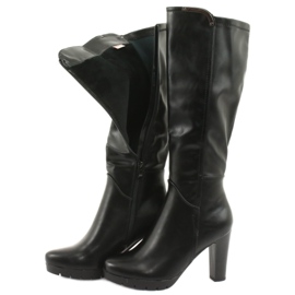 M.Daszyński Boty na sloupku Daszyński SA50 černý 5