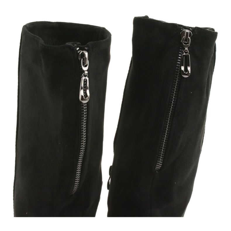 Černé semišové boty Sergio leone KZ273 černá 4