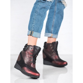 Sergio Leone Burgundské tenisky červené 1