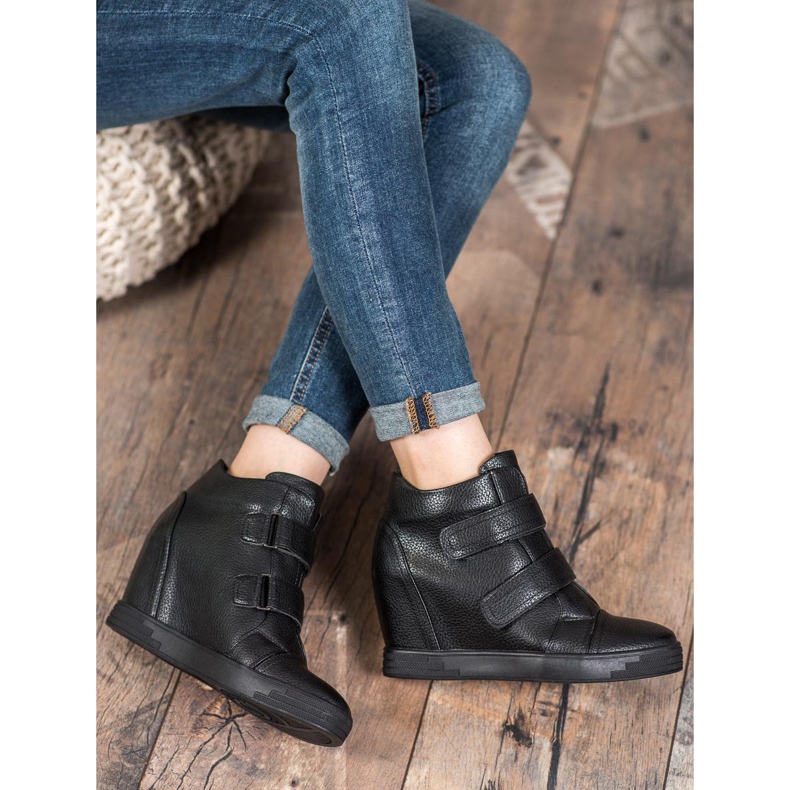 Sergio Leone Eko kožené tenisky černá 2