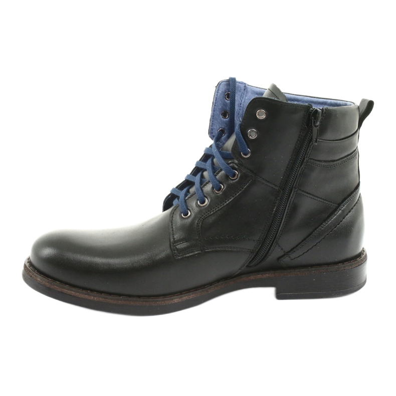 Nikopol Pánské kožené boty izolované zipem 700 černé černá 2