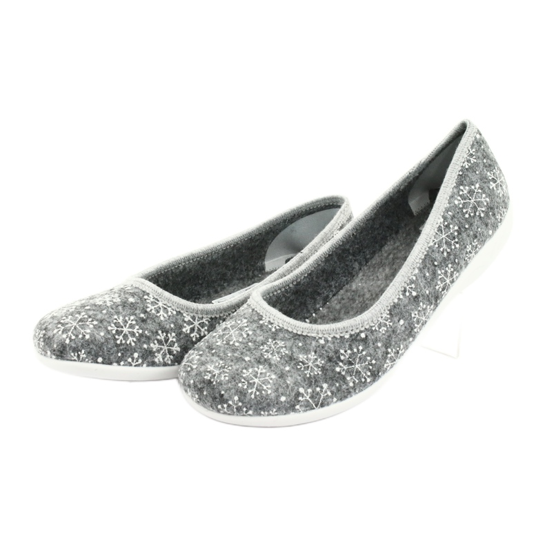 Plstěné pantofle Adanex 24213 sněhová vločka bílý šedá 3 Plstěné pantofle Adanex 24213 sněhová vločka bílý šedá 3