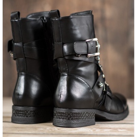 Kayla Dělníci s ozdobným páskem černá 1