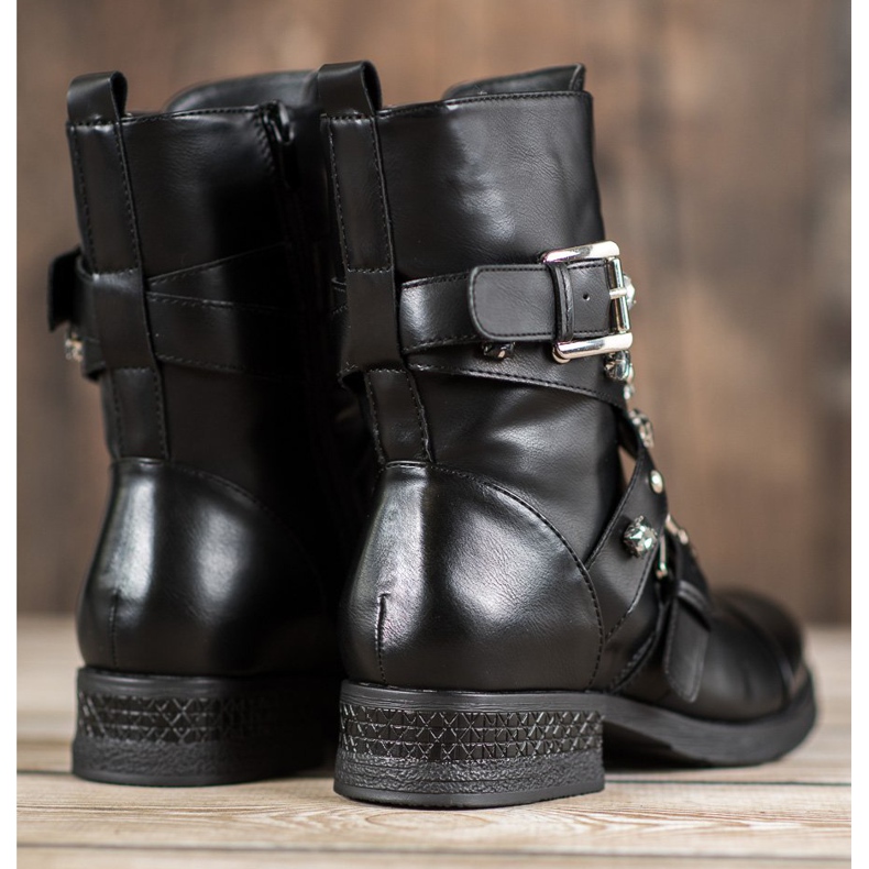 Kayla Dělníci s ozdobným páskem černá 1