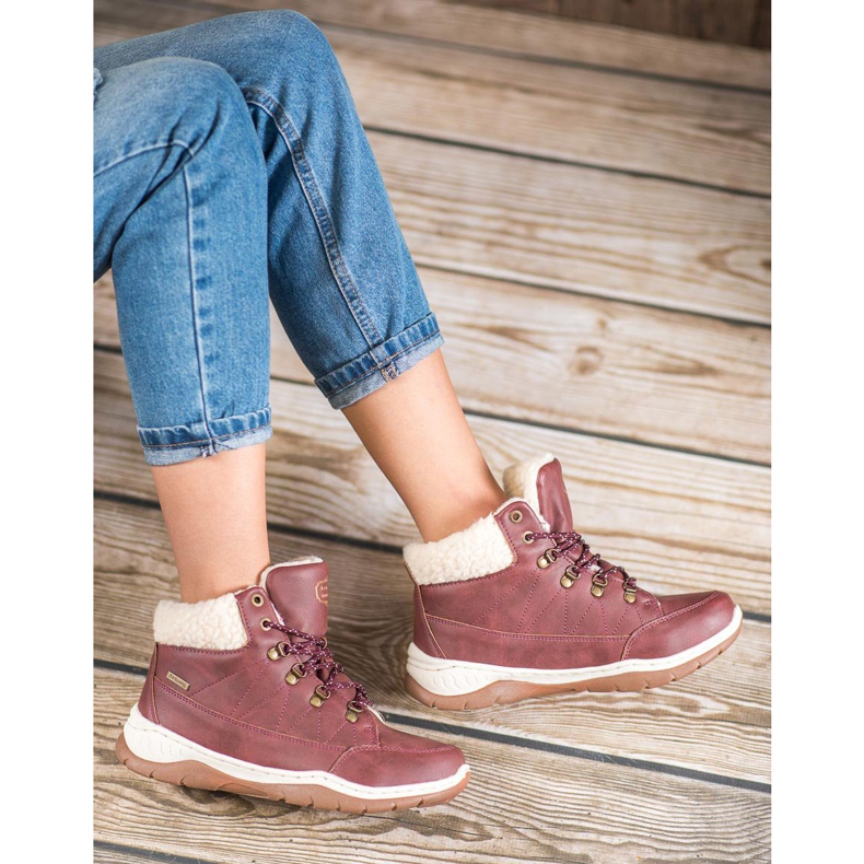 Arrigo Bello Teplé zimní boty červené 2