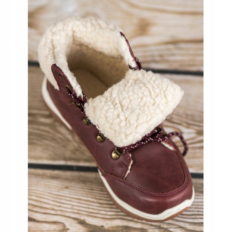 Arrigo Bello Teplé zimní boty červené 1