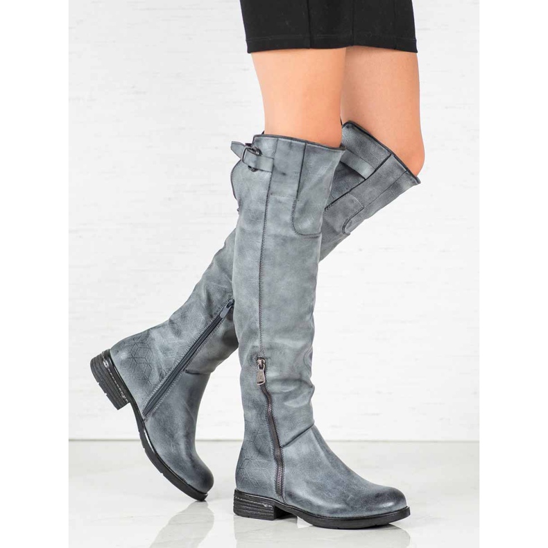 Forever Folie Ekologické kožené boty modrý 1