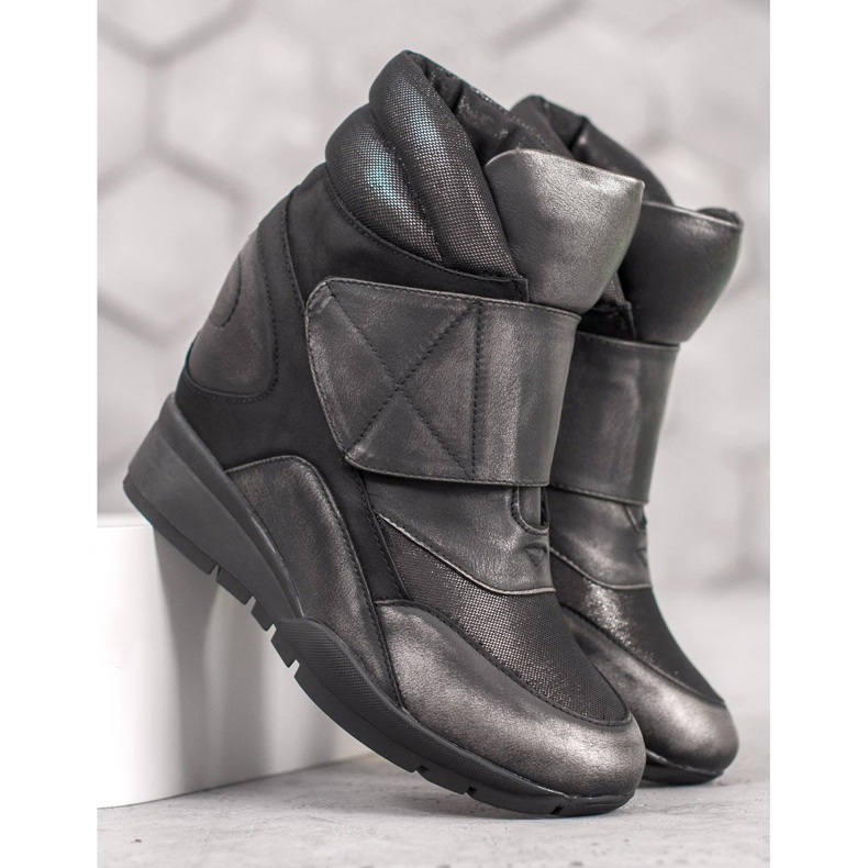 Sergio Leone Tenisky na suchý zip šedá 1