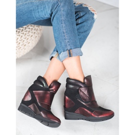 Sergio Leone Tenisky na suchý zip červený 2