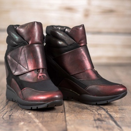 Sergio Leone Tenisky na suchý zip červené 1