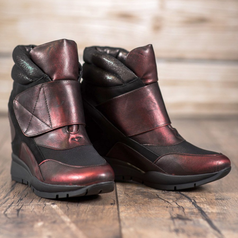 Sergio Leone Tenisky na suchý zip červené 1