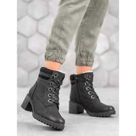 Goodin Teplé boty na podpatku černý 2