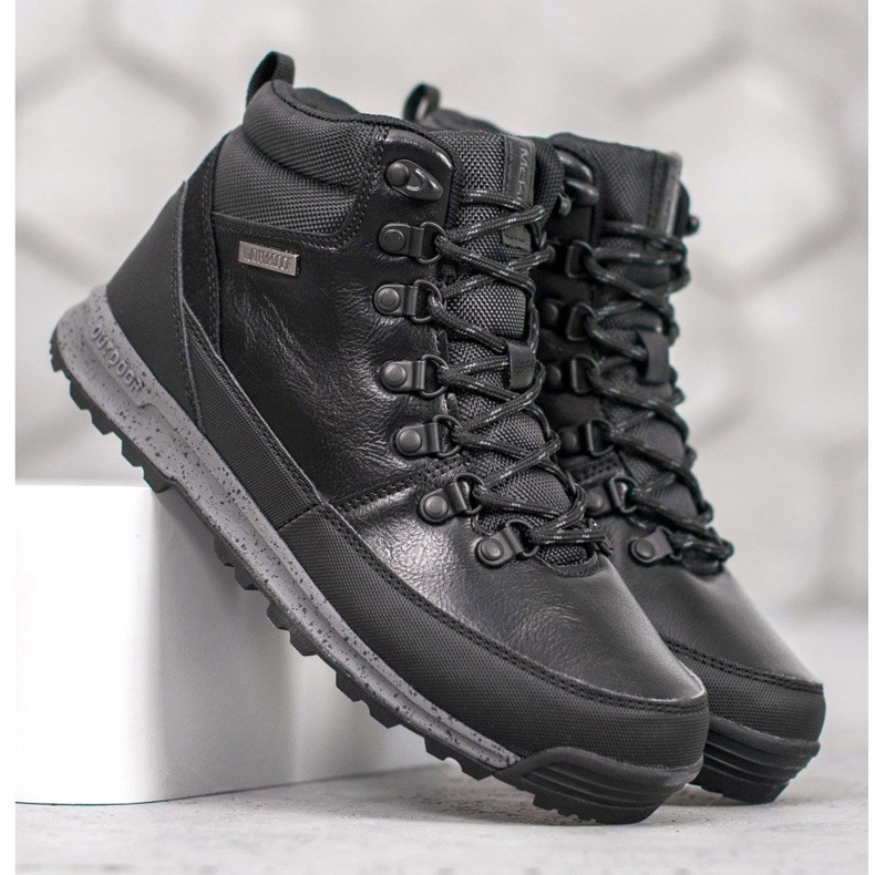 McKey Šněrovací boty s ovčí kůží černá 1