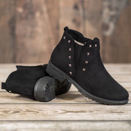 SHELOVET Boty s hřeby černý zelený 1