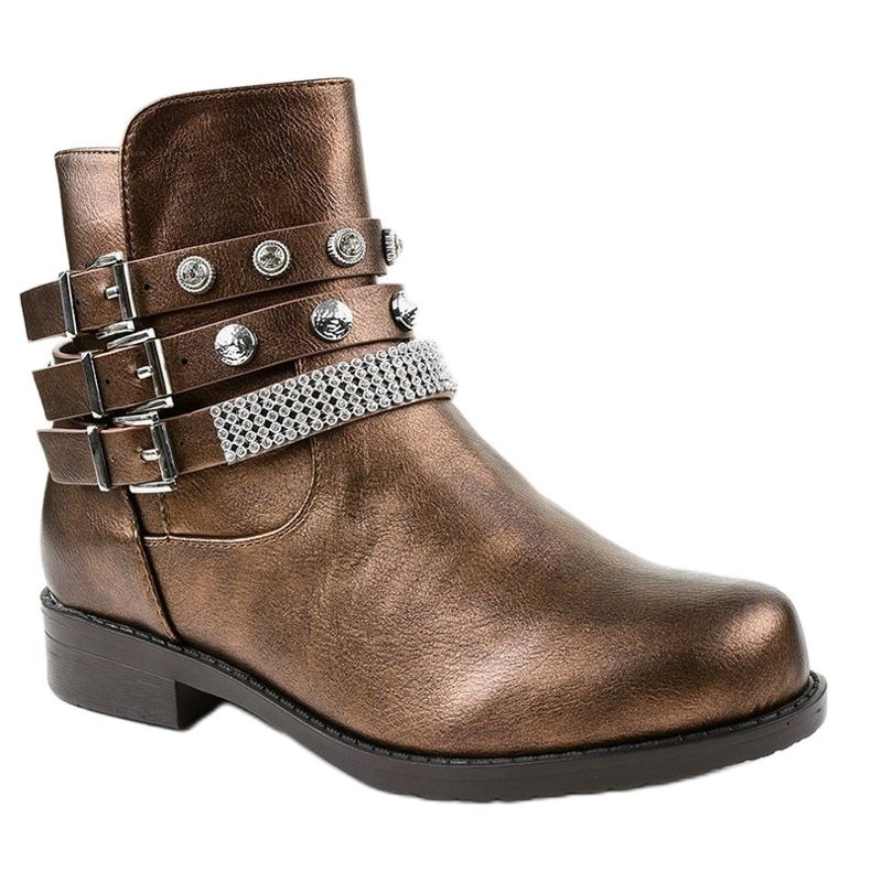 Hnědé kozačky, bohatě zdobené LL179 hnědý 1 Hnědé kozačky, bohatě zdobené LL179 hnědý 1