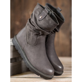 Ideal Shoes Pracovníci na platformě šedá 2