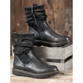 Ideal Shoes Pracovníci na platformě černý 1