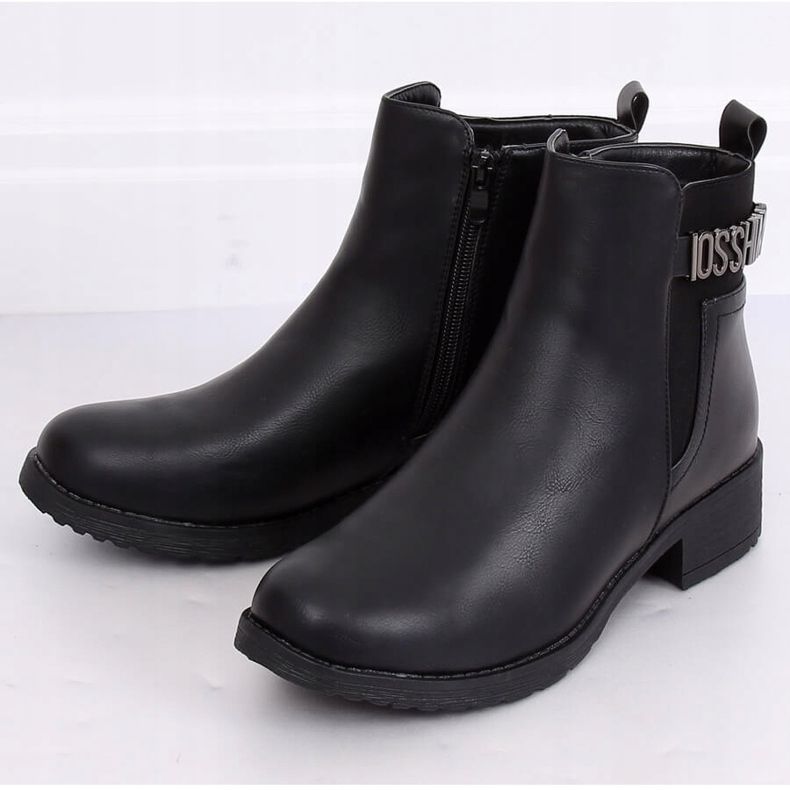 Černé dámské černé boty 1210A-PA Black černý 1