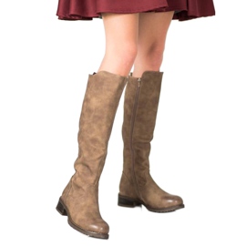 Super Me Ekologické kožené boty hnědý 2