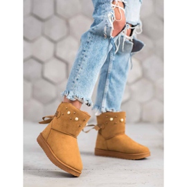 SHELOVET Mukluki s korálky béžový 2