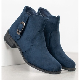 Small Swan Tmavě modré semišové boty modrý 1